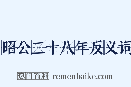 昭公二十八年反义词是什么意思的图片
